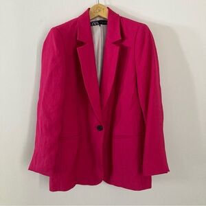 Zara Women's Vibrant Pink Blazer